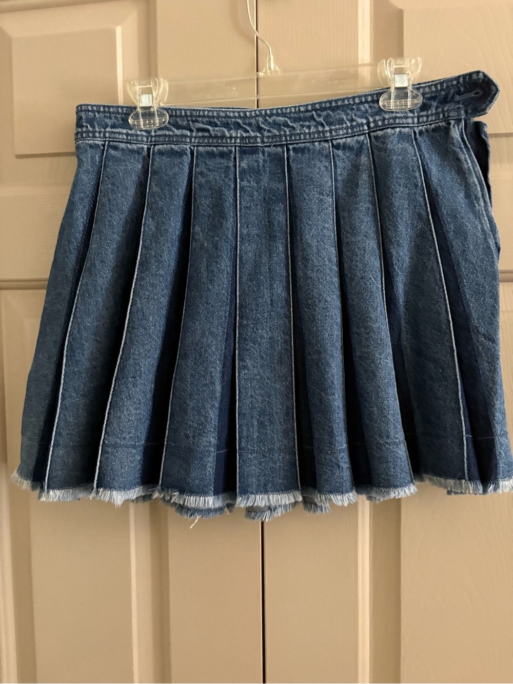GAP Dark Blue Denim Pleated Mini Skirt